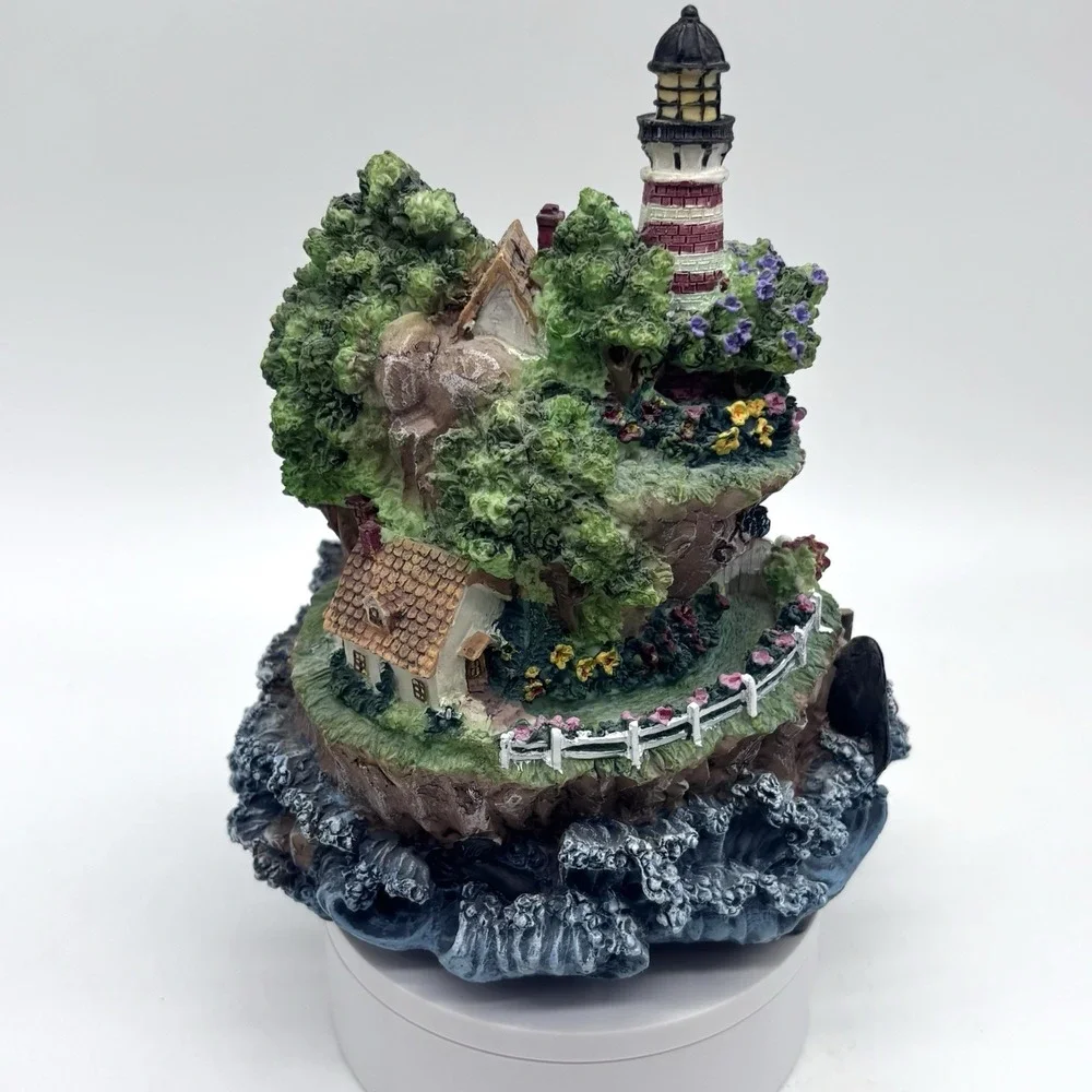 Vintage Lighted Lighthouse Waterfall Fountain Collectible Seagull Sounds 9